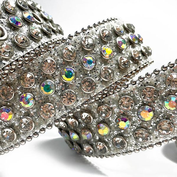 Fashion Silver DNA Belt with Colorful Rhinestone (2)