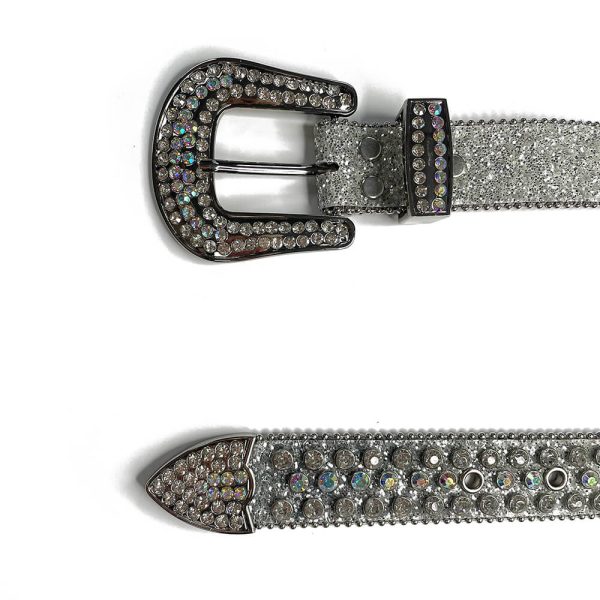 Fashion Silver DNA Belt with Colorful Rhinestone (7)