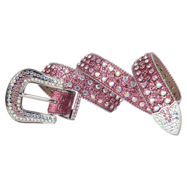 Pink DNA Belt with Colorful Bling Rhinestones (3)