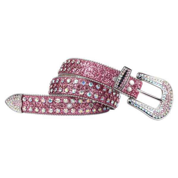 Pink DNA Belt with Colorful Bling Rhinestones (5)