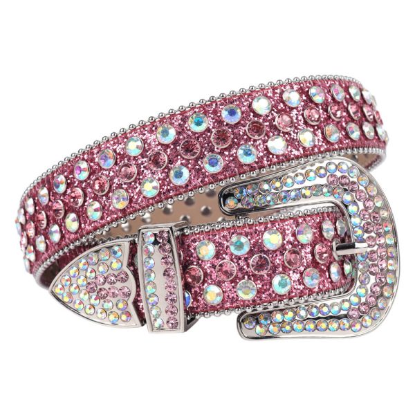 Pink DNA Belt with Colorful Bling Rhinestones (6)