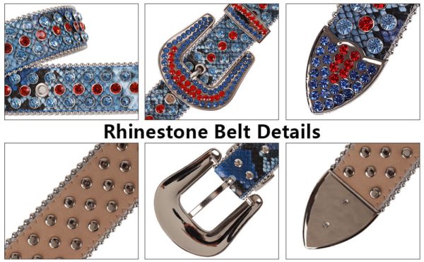 Blue Infinity Rhinestone Belt for Cowgirl (4)